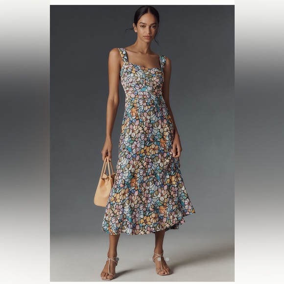 Anthropologie | Dresses | Anthropologie Mosaic Print Midi Dress | Poshmark